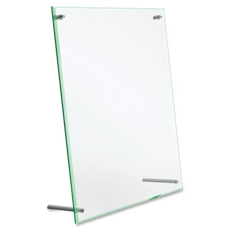 Deflecto Sign Holder, Beveled Edge, Holds 8-1/2"x11", Green Edge/Clear DEF799693